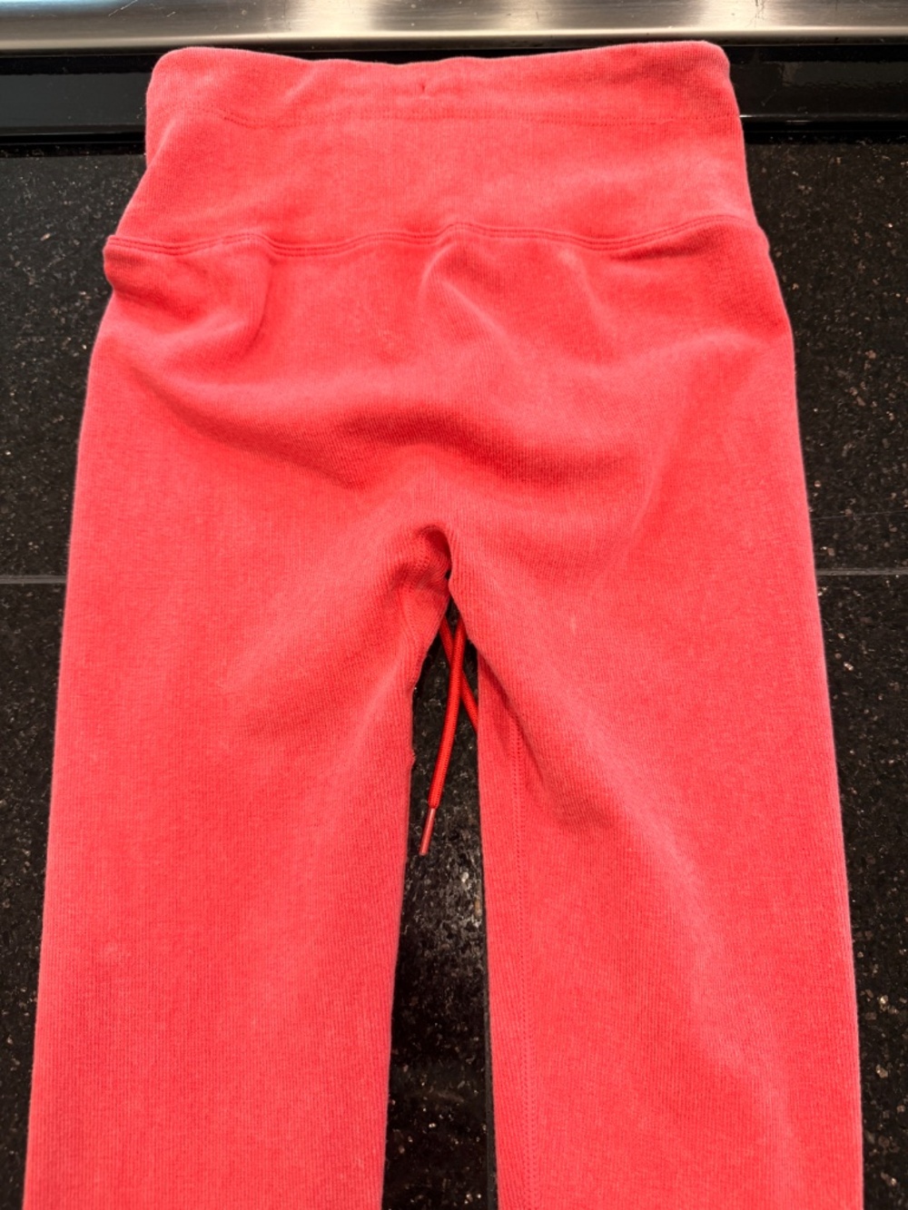 Free People Movement Go To Leggings Coral Orange Textured Drawstring Size XS/S - Picture 6 of 6